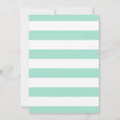 Invitation Floral Mint Green Stripes Gold Bachelorette (Dos)
