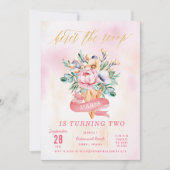 Invitation Floral Moderne Aquarelle Anniversaire Fête Invitat (Devant)