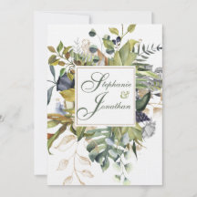 Floral moderne |Bleu et vert | MARIAGE
