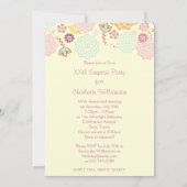 Invitation Floral moderne de fantaisie de fête d'anniversaire (Dos)