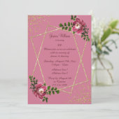 Invitation Floral moderne, Parties scintillant & Confetti Ann (Debout devant)
