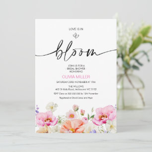 Invitation Floral Multi-color Love est dans la Fête des marié