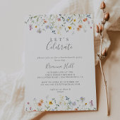 Invitation Floral Multicolor Fêtons la fête