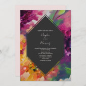 Invitation Floral Multicolor Mariage botanique (Devant / Derrière)