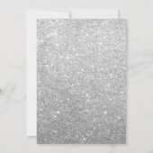 Invitation Floral Navy Baby shower d'étincelles d'argent bleu (Dos)