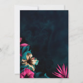 Invitation Floral Neon Botanique Mariage tropical (Dos)