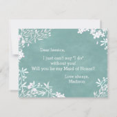 Invitation Floral N'importe quelle couleur serez-vous ma femm (Dos)