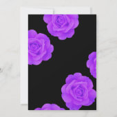 Invitation Floral noir violet moderne Mariage Boho élégant (Dos)