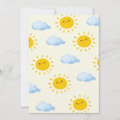 Invitation Floral Notre petit soleil 1er tournesol d'annivers (Dos)