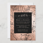 Invitation Floral Nous faisons toujours Vow Renouvellement 50 (Devant)