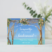 Invitation Floral Ocean Summer Beach Mariage Arch Bridesmaid (Debout devant)