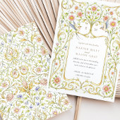Invitation Floral & Oiseaux Jardin victorien Mariage