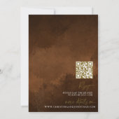 Invitation Floral Or moderne | MARIAGE BROWN (Dos)