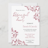 Invitation Floral or Rose moderne (Devant)
