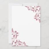 Invitation Floral or Rose moderne (Dos)