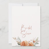 Invitation Floral Orange Chute Brown en Fête des mariées d'am (Dos)