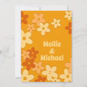 Invitation Floral Orange Moderne Chic (Dos)