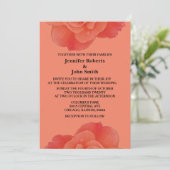 Invitation Floral Orange Rose Rustic Automne Automne Cool Mar (Debout devant)