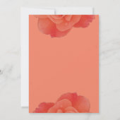 Invitation Floral Orange Rose Rustic Automne Automne Cool Mar (Dos)
