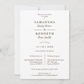 Invitation Floral Ornate Frame Diamond Shape Wedding Initials (Dos)