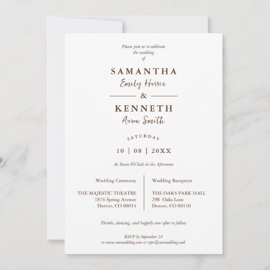 Invitation Floral Ornate Frame Diamond Shape Wedding Initials (Dos)