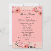 Invitation Floral Paris Tour Eiffel Baby shower Princesse (Dos)