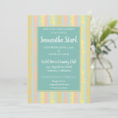Invitation Floral Pastel Douche nuptiale (Debout devant)
