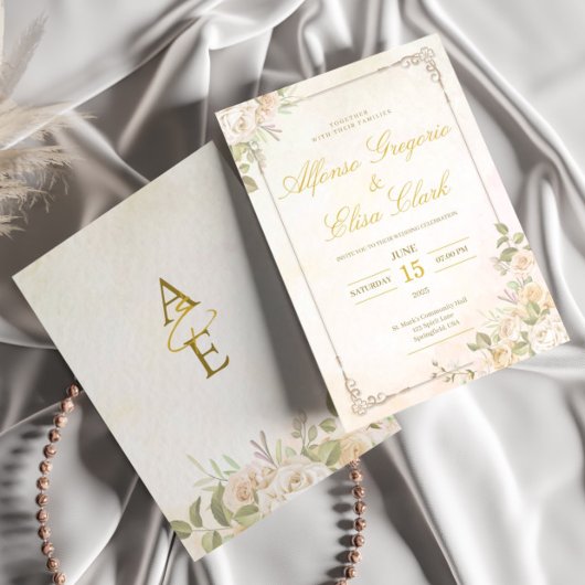 Invitation Floral Pastel Elegant Watercolor Boho Wedding