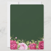 Invitation Floral Pastel Rose d'aquarelle Mariage (Dos)