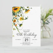 Invitation Floral Pastels Fleurs sauvages 40e anniversaire (Debout devant)