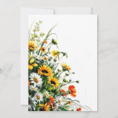 Invitation Floral Pastels Fleurs sauvages 40e anniversaire (Dos)