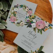 Invitation Floral peint 90e anniversaire