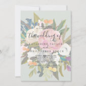 Invitation Floral peint | Le Mariage De (Devant)