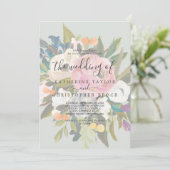 Invitation Floral peint | Le Mariage De (Debout devant)