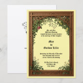 Invitation Floral Pergola Frame Wedding (Devant / Derrière)