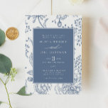 Invitation Floral Periwinkle Mariage élégant<br><div class="desc">Floral Periwinkle Élégant Mariage Invitation</div>