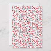 Invitation Floral Petite Dame Ladybug Baby shower fille (Dos)