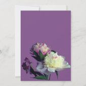 Invitation Floral Photo Mariage Card Peony fleurs (Dos)
