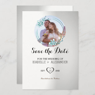 Invitation Floral Photo Personnalisée