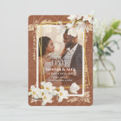 Invitation Floral Photo Save the Date  (Debout devant)