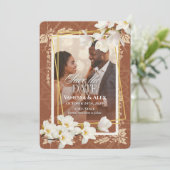 Invitation Floral Photo Save the Date  (Debout devant)