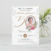 Invitation Floral Photo Surprise 50e anniversaire (Debout devant)