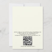Invitation Floral Pine Rustic Country Elegant QR Code Wedding (Dos)