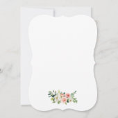 Invitation Floral Pink Fête des mariées Tea Party (Dos)