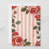 Invitation Floral Pink Peonies Fête des mères Brunch (Dos)