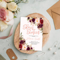 Floral Pink Peony Bourgogne Seizième anniversaire