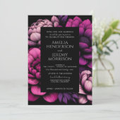 Invitation Floral pourpre gras (Debout devant)