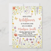 Invitation Floral Premier anniversaire (Devant)
