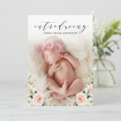 Invitation Floral Présentation des annonces de naissance de l (Debout devant)