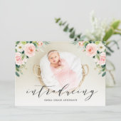 Invitation Floral Présentation des annonces de naissance de l (Debout devant)